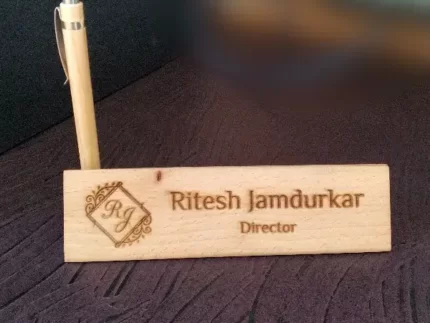 Wooden Personalized Desk Name Plate