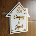 Hut Shaped Acrylic Nameplate