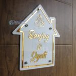 Hut Shaped Acrylic Nameplate