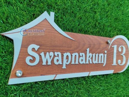 wooden name plate