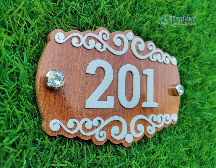 Personalized Door Number Plate for Home