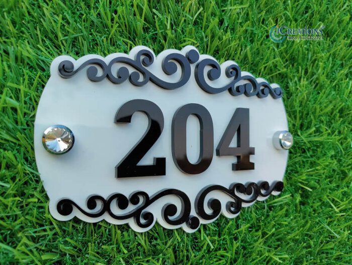 Personalized Door Number Plate for Home