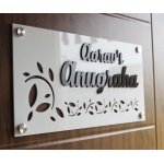 Personalized Nameplate with Black Embossed Letters