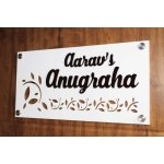 Personalized Nameplate with Black Embossed Letters