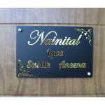 Personalised Black Matte Nameplate