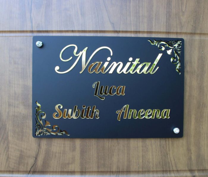 Personalised Black Matte Nameplate