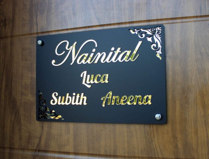 Personalised Black Matte Nameplate