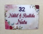 Floral Theme Nameplate on Premium Fiberglass