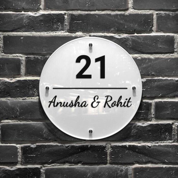 Personalized Acrylic Round Nameplate