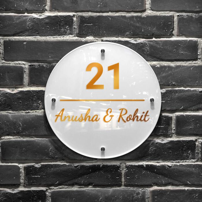 Personalized Acrylic Round Nameplate