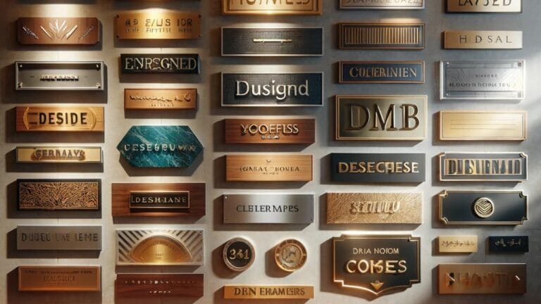 name plate material