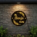 Black Name Plate with LED Light