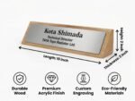 wooden desk nameplate