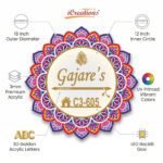 Mandala name plate specifications and features infographic