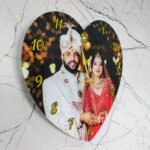 Heart Photo Wall Clock for Couples | Personalized Anniversary Gift | iCreations - Image 2