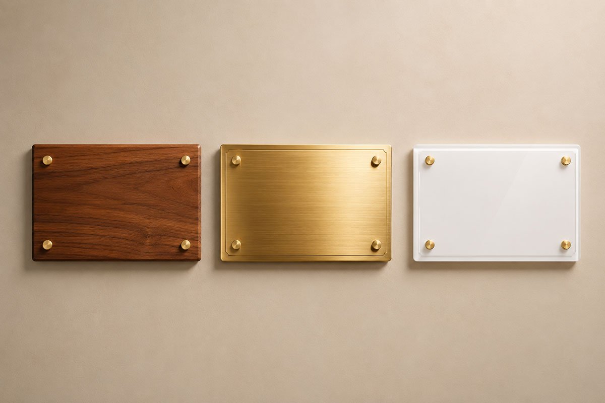 Vastu for Name Plate: Right Direction, Colour & Placement (2026 Guide) 3 Wooden, brass and acrylic name plates compared for Vastu