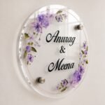 Round Name Plate for Home